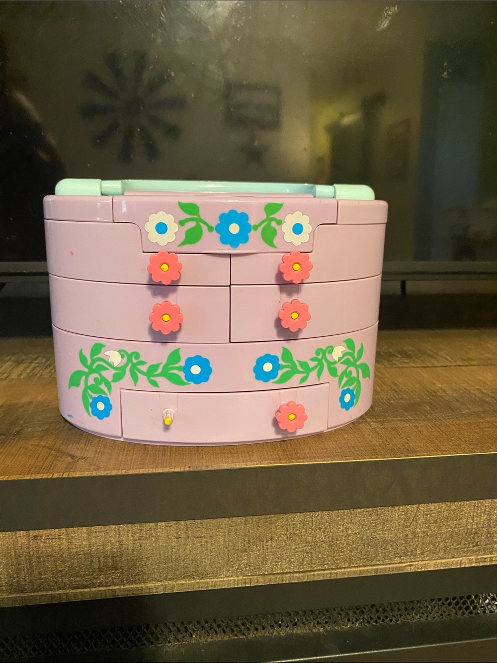 Vintage 1991 Bluebird Polly Pocket Partytime Stamp Club House Jewelry Box